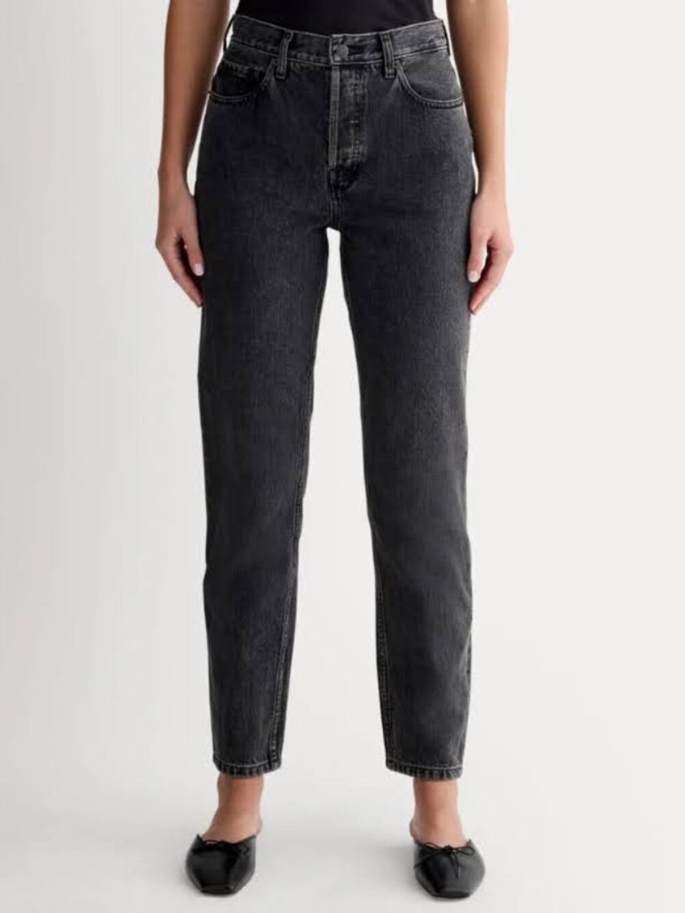Everlane 90s Cheeky Ankle Jeans Size 27 Washed Black High Rise Straight